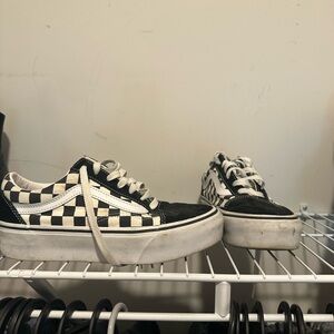Vans Black and White Checkered Sneakers